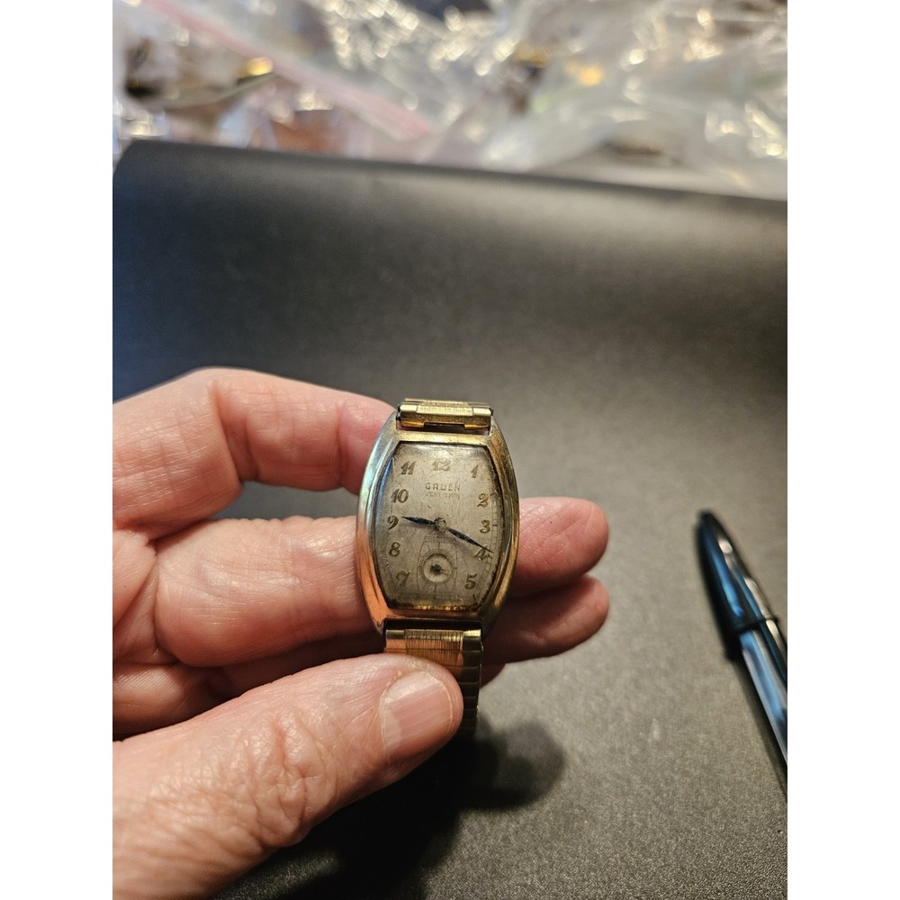 Vintage GRUEN VERI-THIN Flex Band Gold Filled Watch (599) - Picture 3 of 9